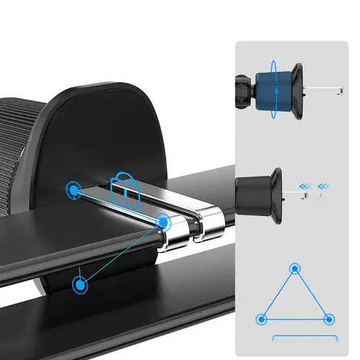 Wozinsky WCT5-Q6S2Y Car Holder with Qi|MagSafe 15W Inductive Charger for Ventilation Grill with Fan - Black Foto 7