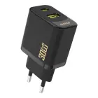 Dudao A27TEU PD 30W GaN USB-A USB-C Wall Charger - Black Foto 1