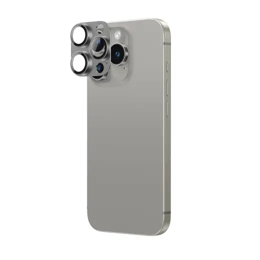 AmazingThing Aviation-Grade Alloy Tempered Glass Lens for iPhone 16 Pro | 16 Pro Max Camera Lens - Gray Фото num