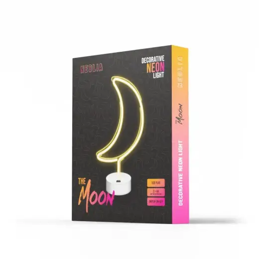 Neon on a stand MOON white NNE06 Neolia Foto 2
