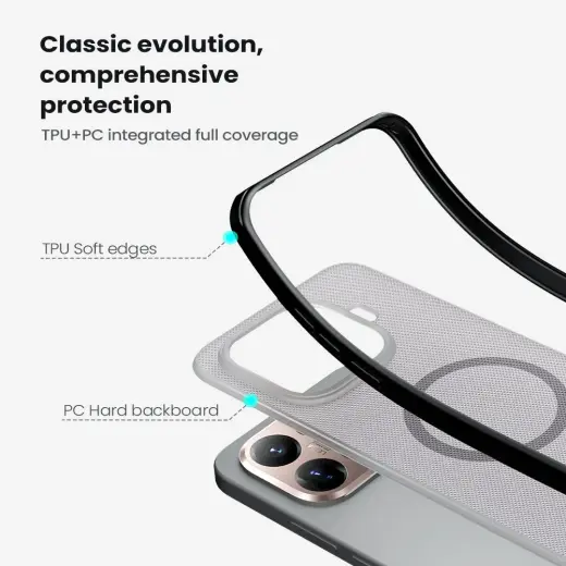 Nillkin Super Frosted PRO Magnetic Back Cover for Xiaomi 15T Pro Transparent Black Foto 5