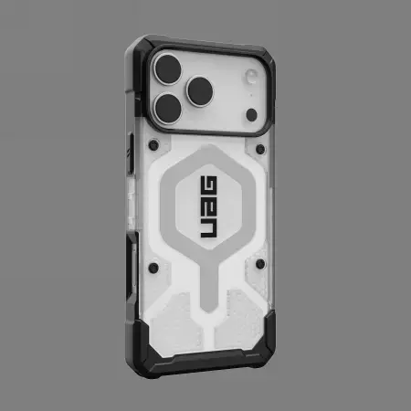 UAG Pathfinder Clear MagSafe Case for iPhone 17 Pro Max - White and Gray Photo