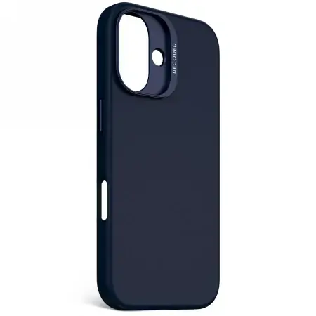Decoded AntiMicrobial Silicone Backcover Case with MagSafe for iPhone 16 - Navy Blue Photo