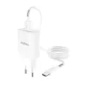 Dudao Home Travel EU Adapter USB Wall Charger 5V|2.4A QC3.0 Quick Charge 3.0 white (A3EU white) Foto 1