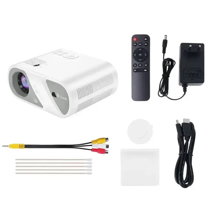 Projector HD Ready Hoco Wi-Fi Bluetooth 720P DT1 white Foto 14