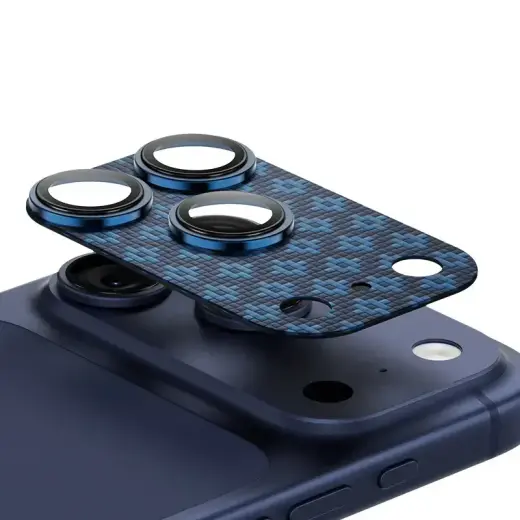 Benks Armor Warrior Lens ArmorGrid camera lens protector for iPhone 17 Pro blue