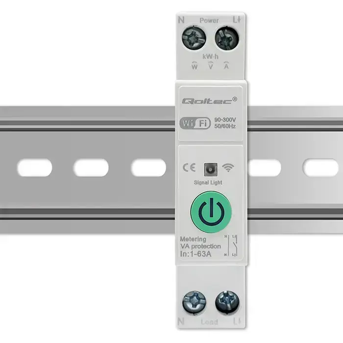 Qoltec Wi-fi DIN rail relay with electricity meter 63A| TUYA | SMART LIFE Foto 9