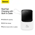 Baseus Qpow PRO внешний аккумулятор (powerbank) | 10000 mAh | 20W | USB-C, USB-A, Lightning | белый — Фото 8
