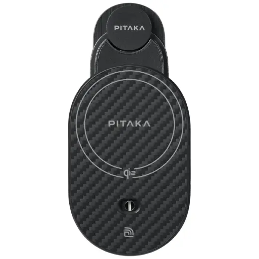 Car mount with wireless charger PITAKA MagEZ Pro 2 Qi2 Tesla Magsafe for Tesla Model 3|Y black gray Foto 2