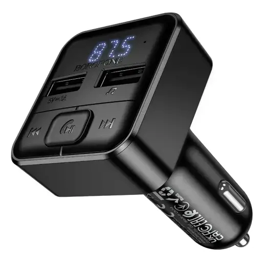 Borofone Transmitter FM BC63 Selecto MP3, Bluetooth - 2xUSB - black Foto 3