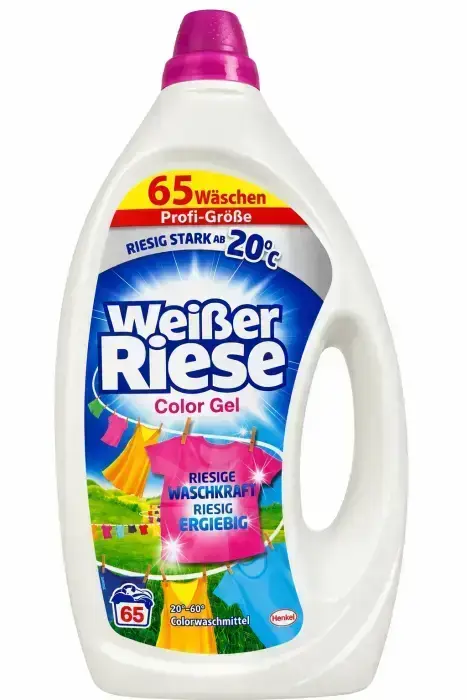 Weißer Riese Color Gel 2.925 L — Laundry Detergent Gel for Coloured Clothes, 65 Washes