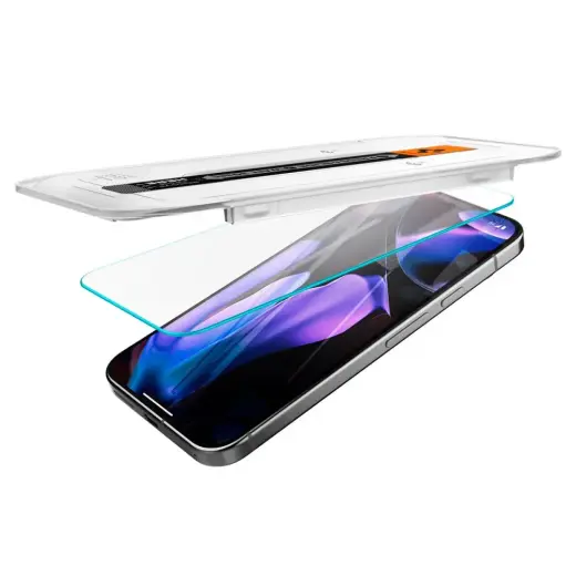 SPIGEN GLAS.TR "EZ FIT" RŪDĪTS STIKLS 2 GAB GOOGLE PIXEL 9 | 9 PRO CAURSPĪDĪGS Foto 7