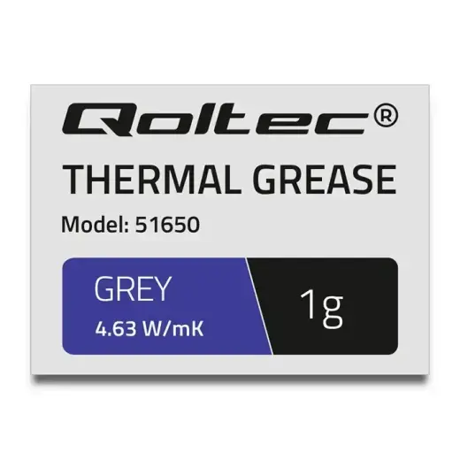 Qoltec Thermal grease 4.63 W/m-K | 1g | Grey Photo