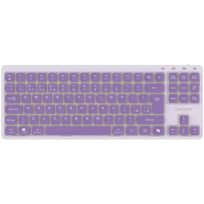 CANYON Keyboard OnType 10 Low Profile EN Wired Violet