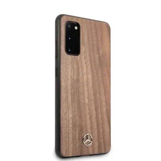 Mercedes MEHCS62VWOLB S20 G980 hard case brązowy|brown Wood Line Walnut Фото num