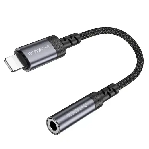 Borofone Adapter BV24 Graceful - Lightning to jack 3,5mm - grey Photo