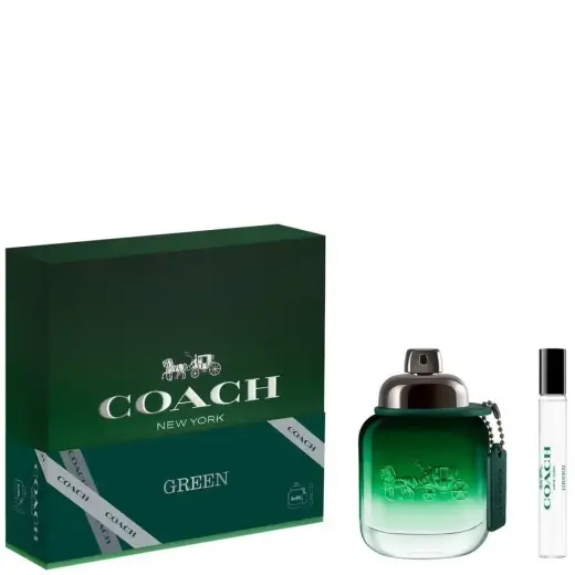 Set Coach: Green, Eau De Toilette, For Men, 100 ml + Green, Eau De Toilette, For Men, 10 ml Фото num