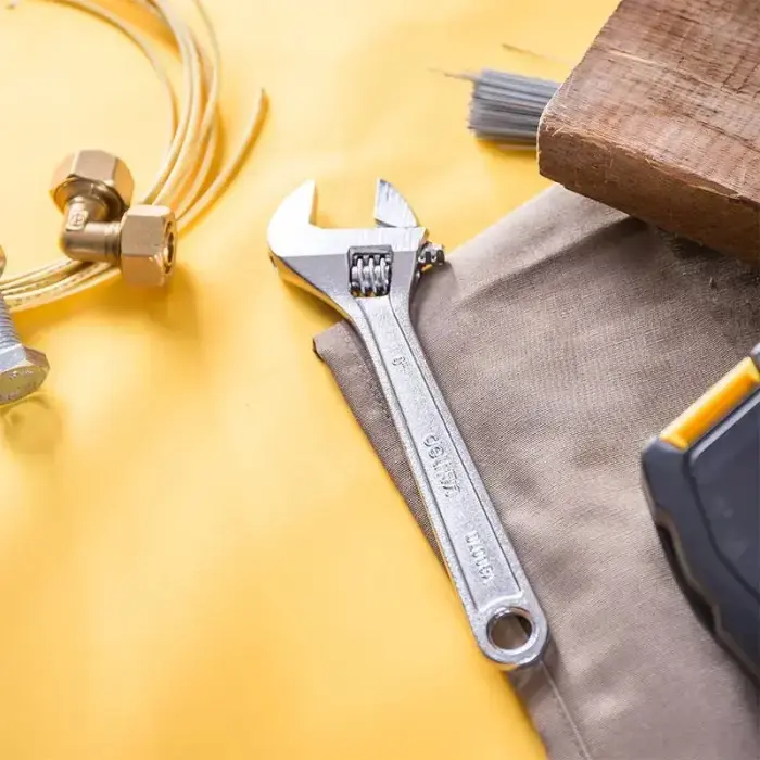 Регулируемый гаечный ключ 8" Deli Tools EDL008A (серебристый) Фото num