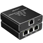 Qoltec Splitter Ethernet mini SWITCH 1x3 RJ45 | 1000Mb/s | USB-C | Aluminium Foto 3