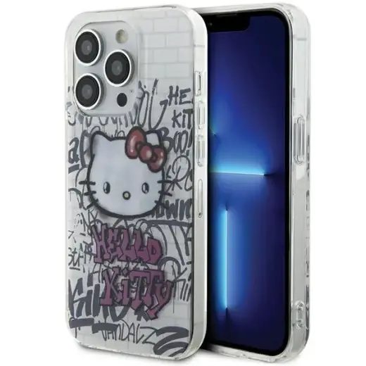 Hello Kitty HKHCP13XHDGPHT iPhone 13 Pro Max 6.7" biały|white hardcase IML Kitty On Bricks Graffiti Фото num