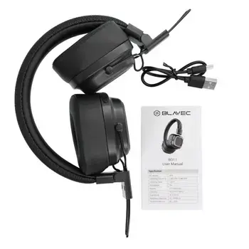 Blavec Over-ear Bluetooth Headphones BO-11 Bass Admiral (BO11-B) black (damaged packaging) Foto 14