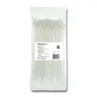 Qoltec Self-locking cable tie | 4.8*200mm | 100 pcs. | Nylon66 | UV | White Foto 1