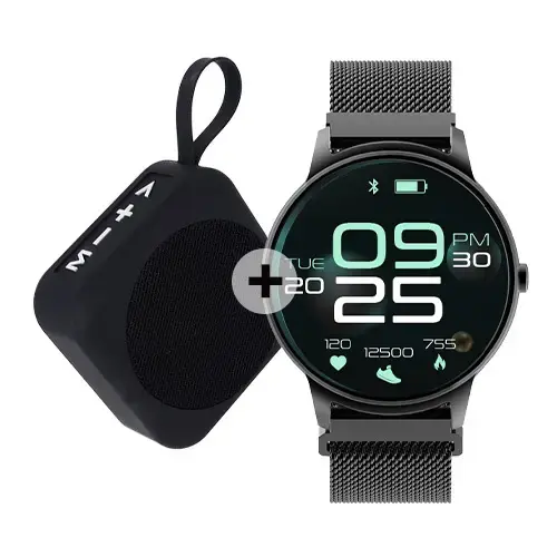 Forever smartwatch ForeVive 2 SB-330 black with bluetooth speaker 3W Photo