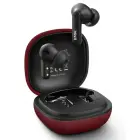 Headphones Bluetooth TWS BMW Leather      Metal Logo ENC red Foto 1