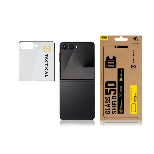 Tactical Glass Shield 5D (Outer) for Samsung Galaxy Z Flip 7 Black Foto 2