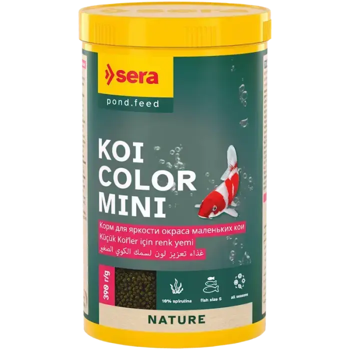 Barība dīķa zivīm - Sera Koi Color Mini1000ml (390g)