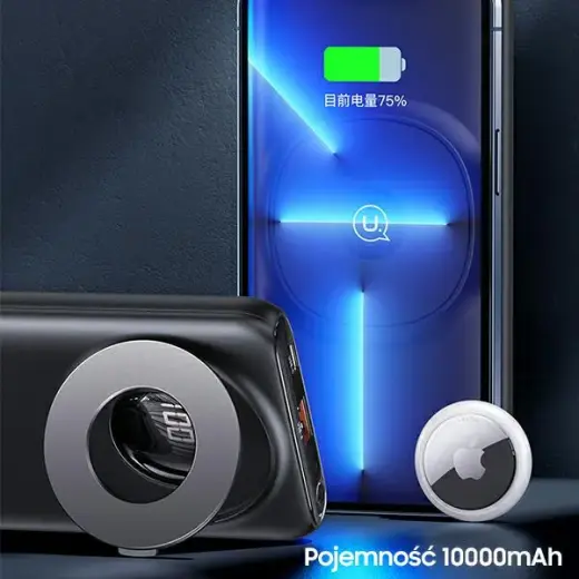 USAMS Ārējais akumulators (powerbank) PB62 10000mAh 20W QC3.0+PD Magnētiskā Bezvadu Ātrā Lādēšana zils 10KCD17104 (US-CD171) Foto 2