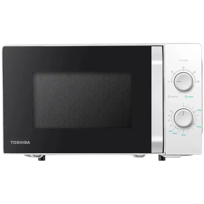 Microwave oven, volume 20L, mechanical control, 800W, 5 power levels, LED lighting, defrosting, cooking end signal, color: White