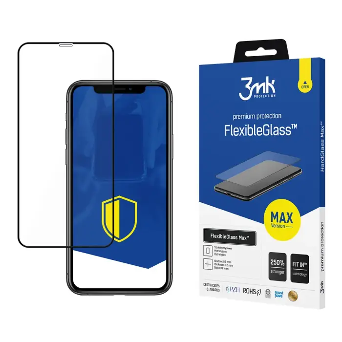 Apple iPhone Xr Black - 3mk FlexibleGlass Max™ screen protector Foto 1