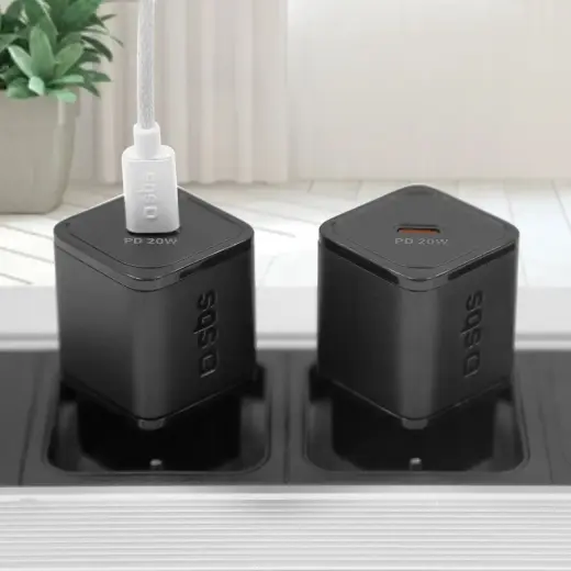 GaN baterijas lādētājs | 20W | PD | GaN | USB-C | melns Foto 3