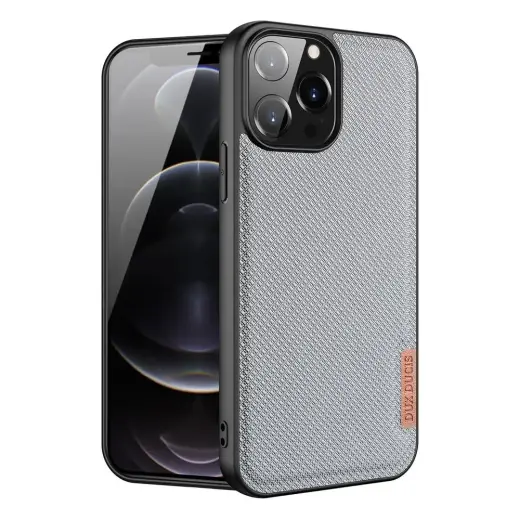 Dux Ducis Fino case covered with nylon material for iPhone 13 Pro Max gray Photo