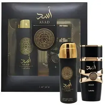 Lattafa Perfumes Asad Dárková sada EDP 100 ml a deospray 200 ml