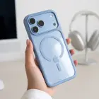 Tech-Protect MagOne CC maciņš ar MagSafe atbalstu telefonam iPhone 18 Pro | iPhone 17 Pro caurspīdīgs zils (komplektā aizsargstikls) — Foto 9