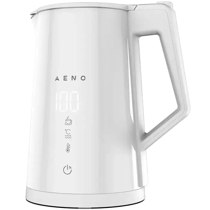 AENO EK8S Smart Electric Kettle, Wi-Fi, 1.7L, Temp Control, Strix, White