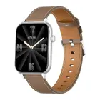 COLMI C28 Smartwatch – Silver + Brown Leather Strap — Foto 3