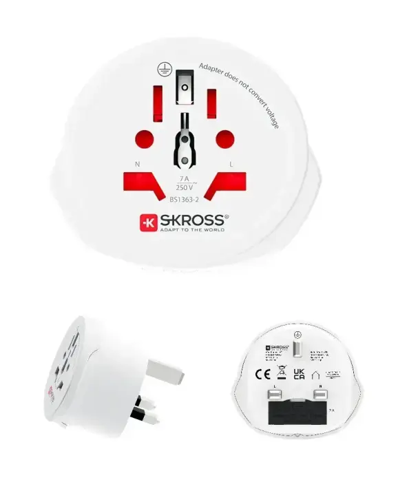Adapter UK plug - universal socket 230V 7A SKROSS
