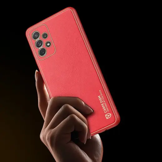 Dux Ducis Yolo elegant case made of soft TPU and PU leather for Samsung Galaxy A72 4G red Photo