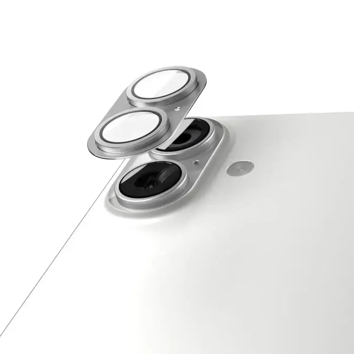 Etteri kameras aizsargstikls telefonam iPhone 17 sudraba krāsā
