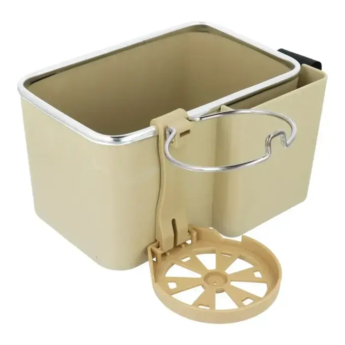 Car organizer with cup holder beige