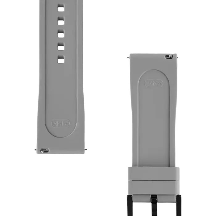 Tactical universal smartwatch strap for (24 mm) | Silicone | gray