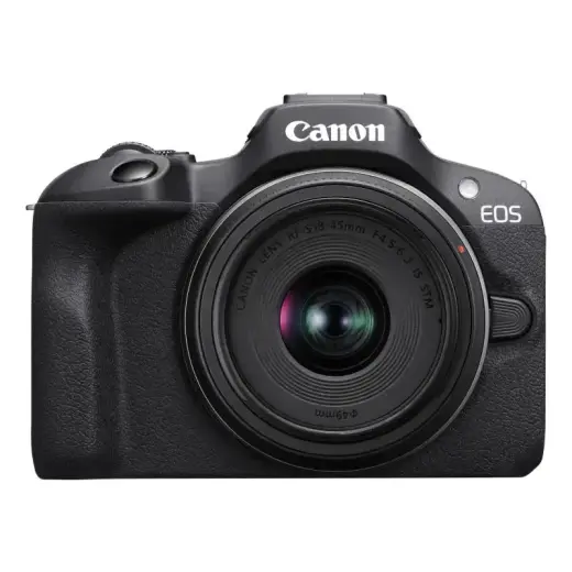Canon Camera EOS R100 + RF-S RFS 18–45mm IS STM Kit black Schwarz (6052C013) Photo