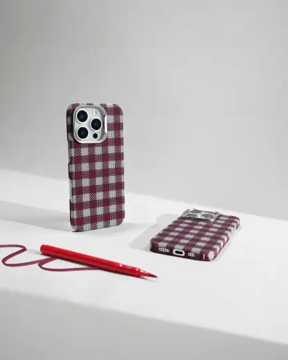 Benks Magnetic Armor Vichy Kevlar phone case for iPhone 16 Pro red Photo