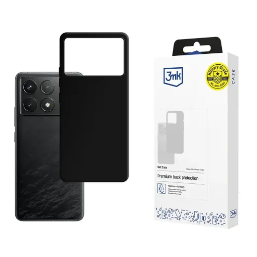 3mk Matt Case for Xiaomi Poco F6 Pro - black Foto 1
