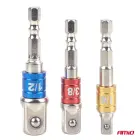 Color-coded socket adaptors 3el. 1/4" 3/8" 1/2" AMIO-04936 — Foto 2