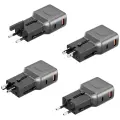 Wall charger Energea TravelGo Adapter 35 USB-A|USB-C 35W graphite-black Photo