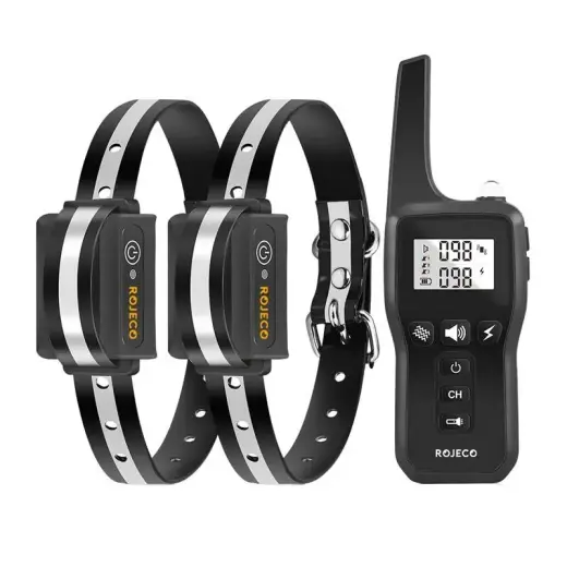 Rojeco PD529 1000m Dog Training Collar with 2 Collars (black) Foto 1